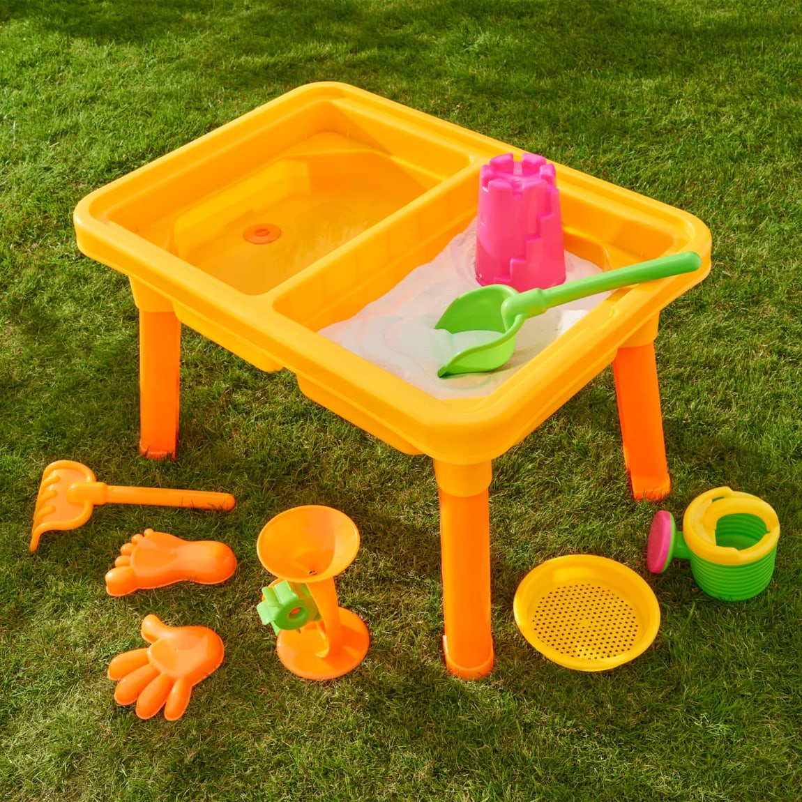 Water and sand table designed for sensory exploration