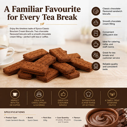 Classic chocolate cream biscuits