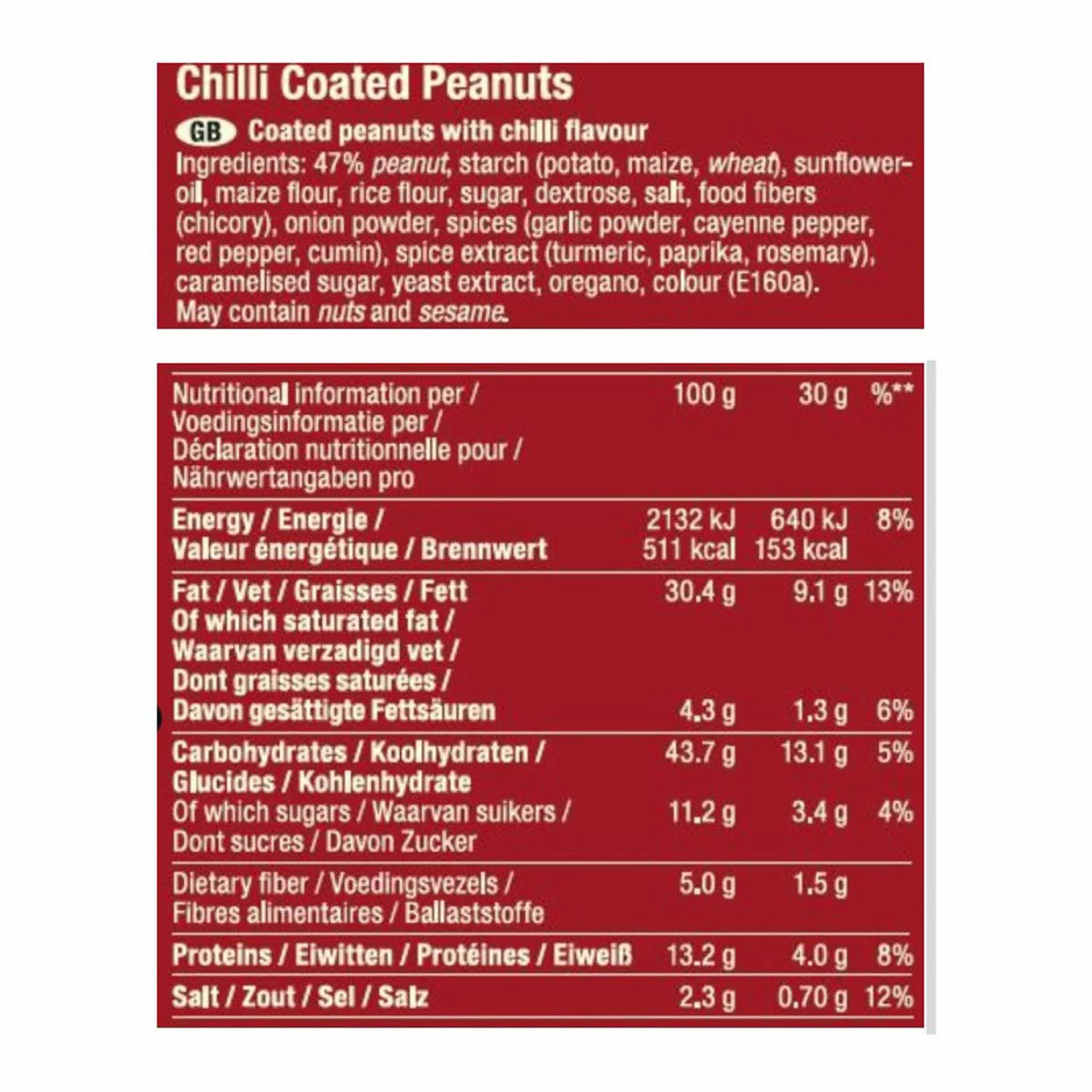 Roasted peanuts with crunchy shell