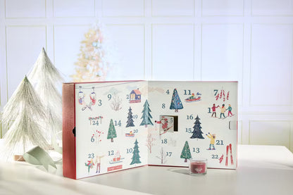 Festive holiday fragrances including Christmas Cookie, Vanilla Flurries, and Black Cherry