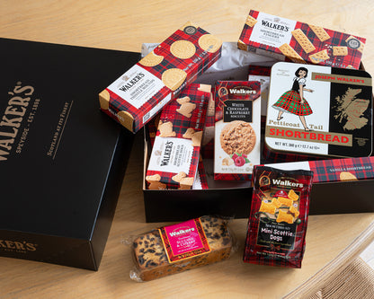 Sultana & cherry slab cake included in deluxe gift box