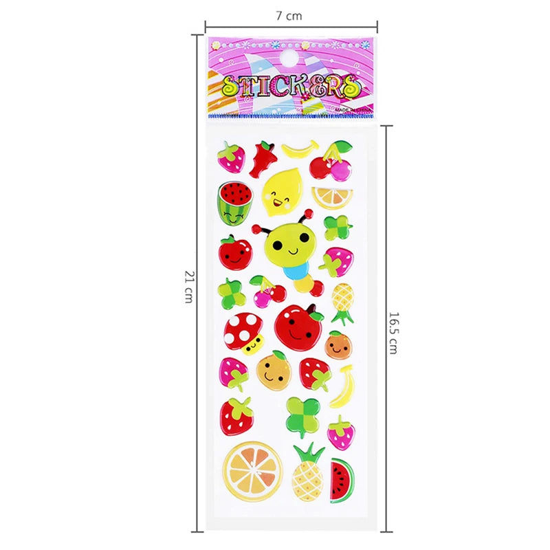 Peel and stick cartoon stickers for children