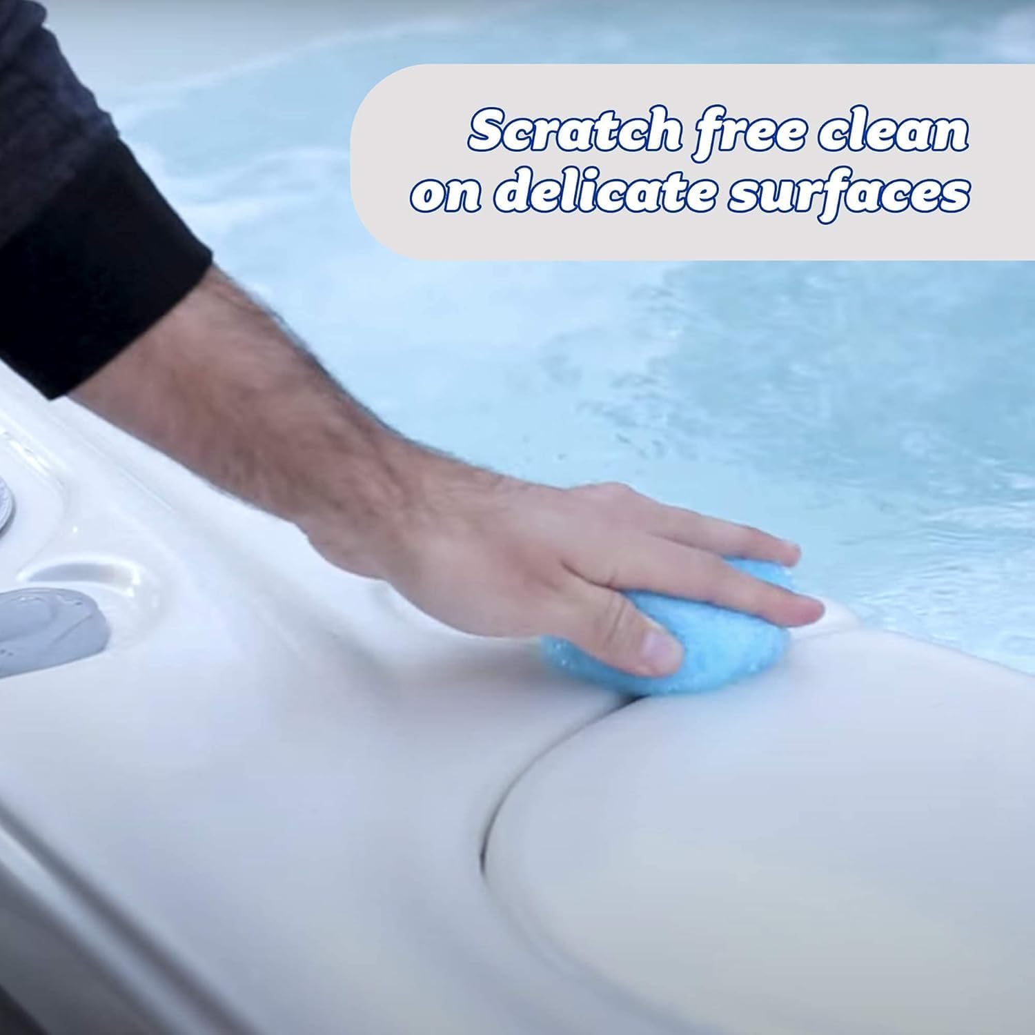 Scrub Daddy Colors sponge cleaning bathroom tiles – odour resistant and effective