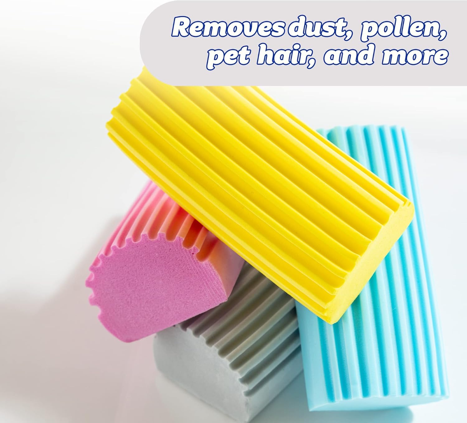 Scrub Daddy Damp Duster Pink multipack – reusable sponge dusters for all-around home cleaning