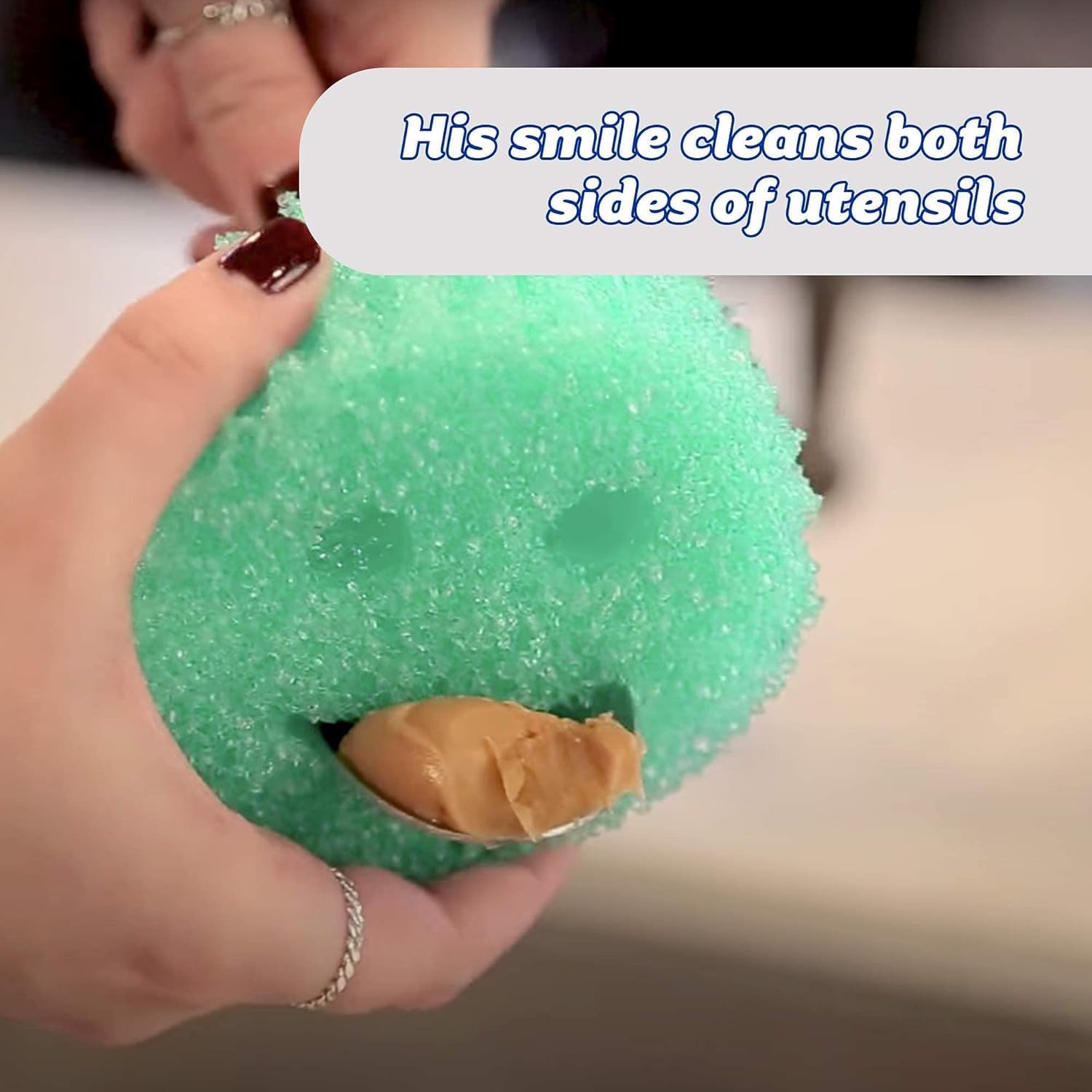 Non scratch Scrub Daddy scourer close-up – safe on over 20 surfaces
