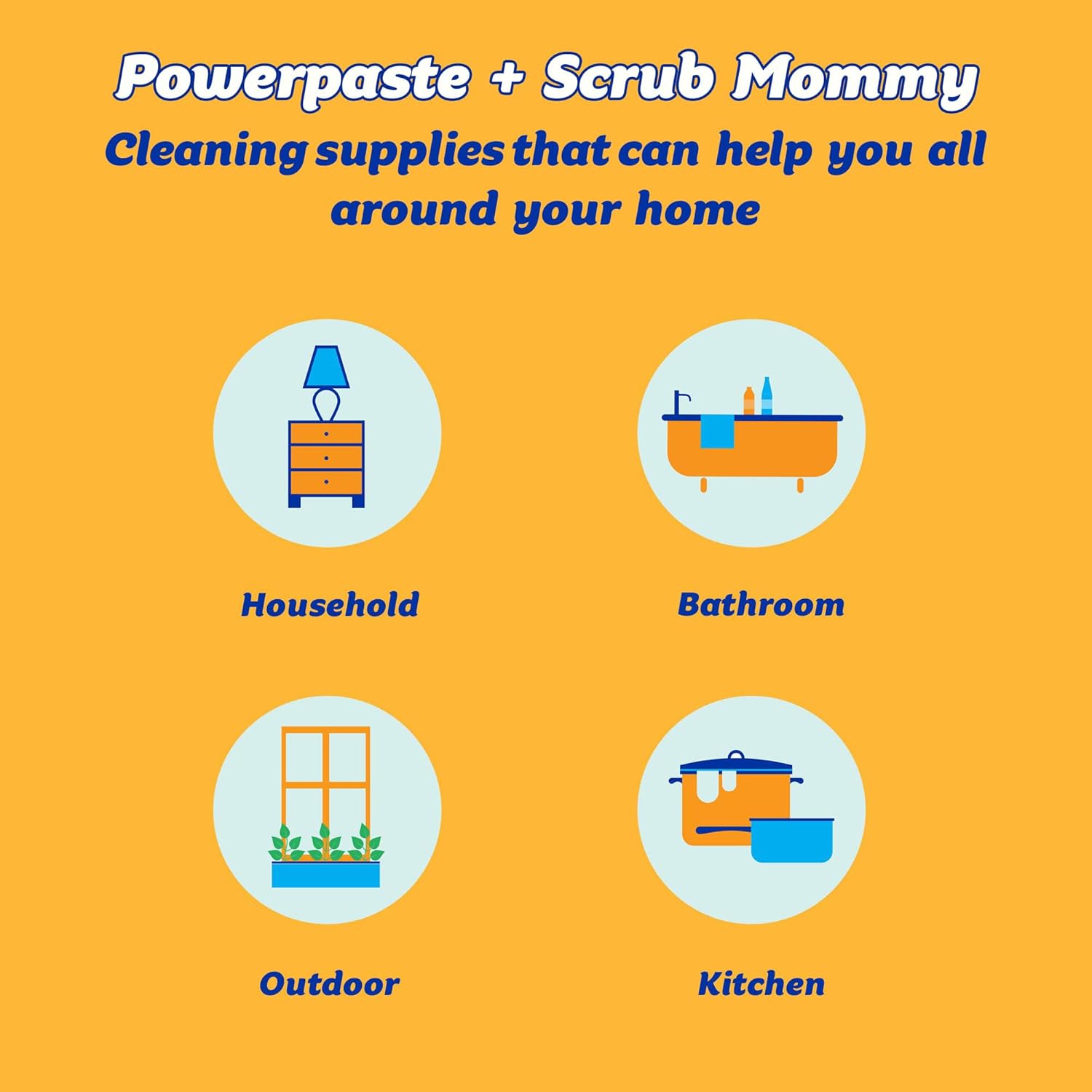 UK household using Scrub Daddy PowerPaste kit for everyday cleaning jobs in kitchen and bathroom