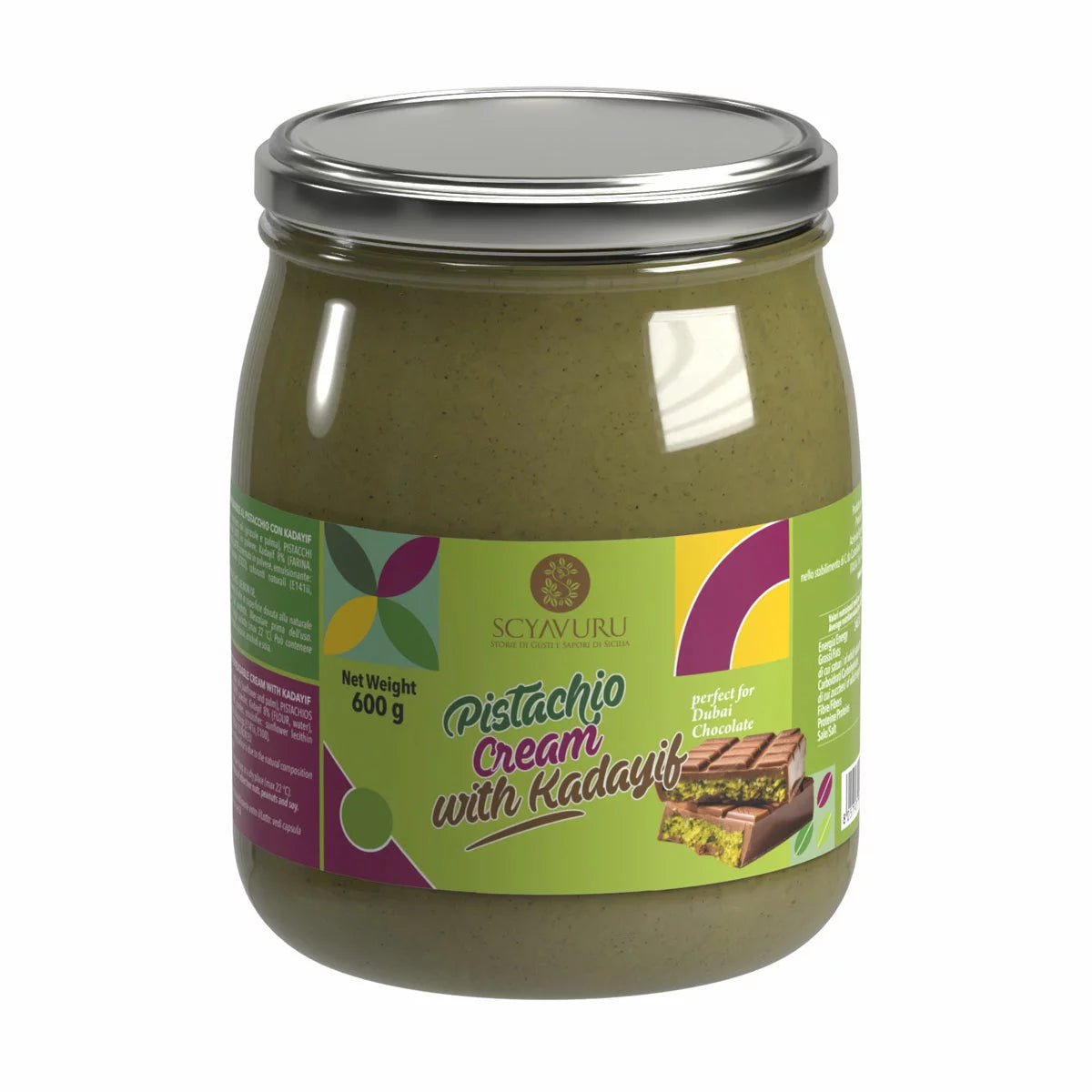Scyavuru pistachio cream spread with kadayif 600g jar