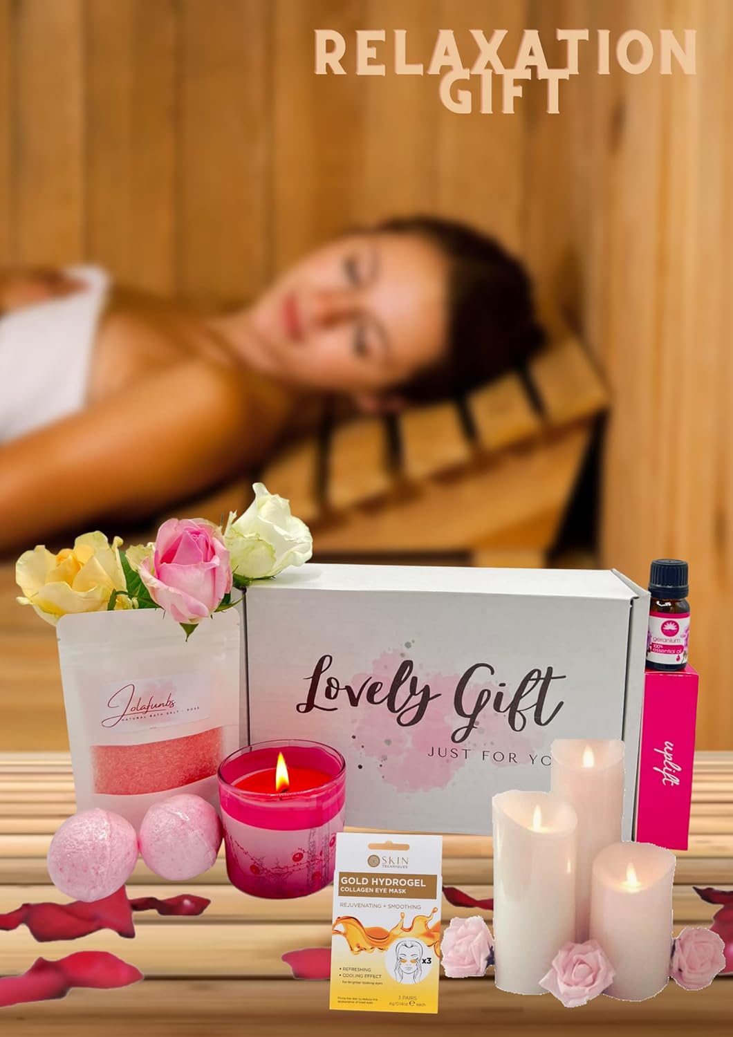 Self-care gift box designed for relaxation and pampering