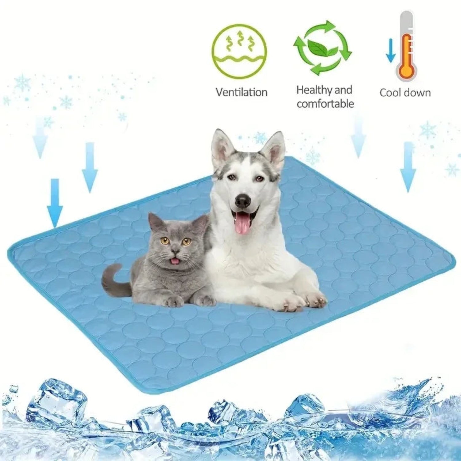 Self cooling mat for dogs and cats