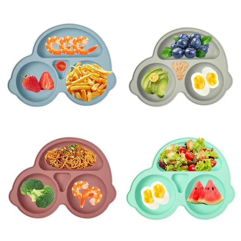Lightweight toddler dining plate with cartoon style
