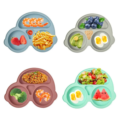 Lightweight toddler dining plate with cartoon style