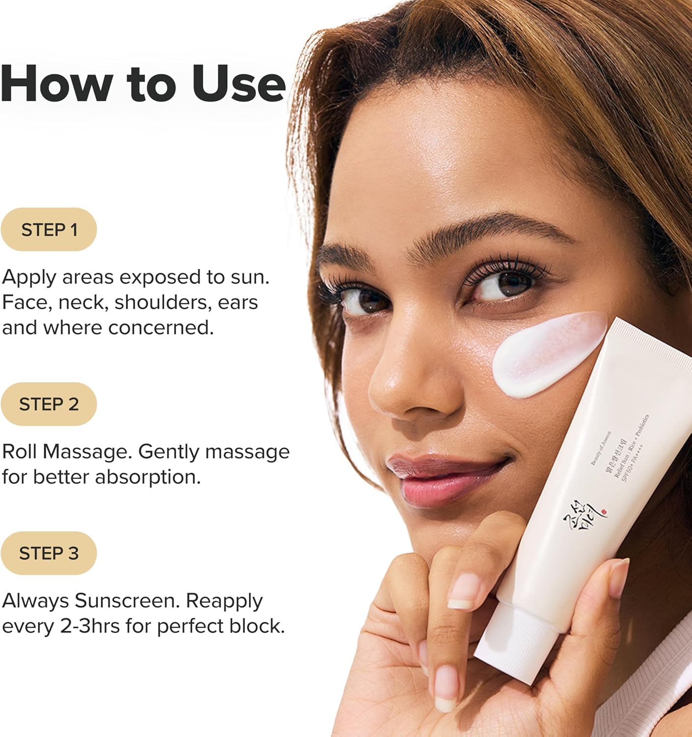 Absorbing invisible finish Korean sunblock cream