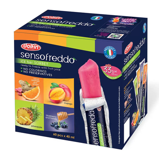 Sensofreddo fruit ice lollies 60 x 40ml frozen pack