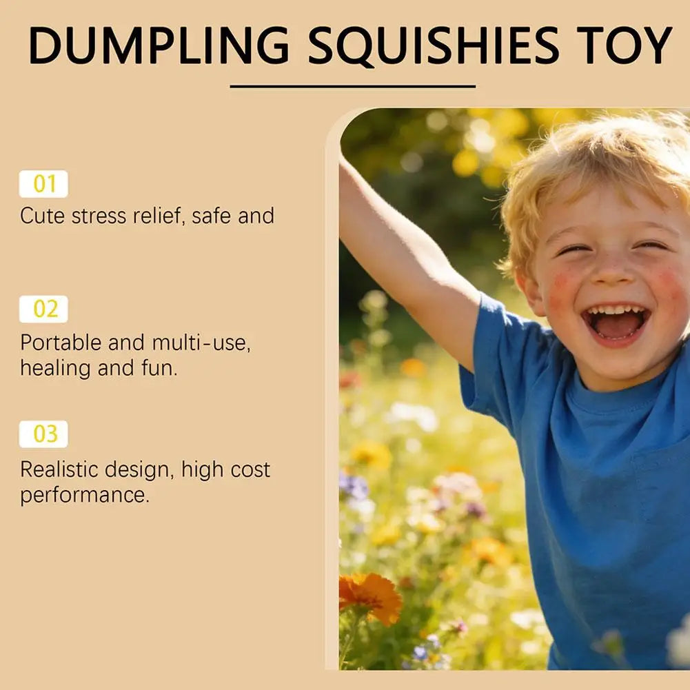 Squeezy TPR dumpling bun toy slow rising sensory stress ball
