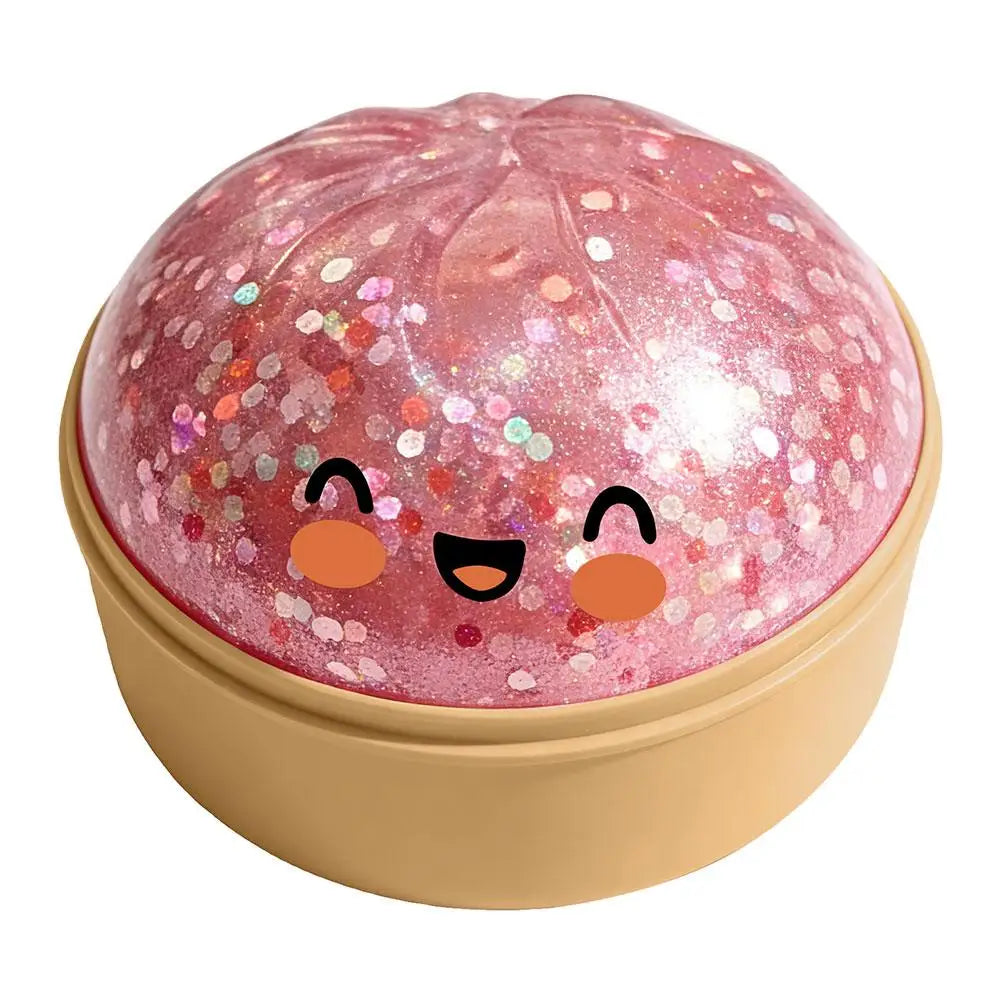 Dumpling fidget toy dark green steamer cage close up