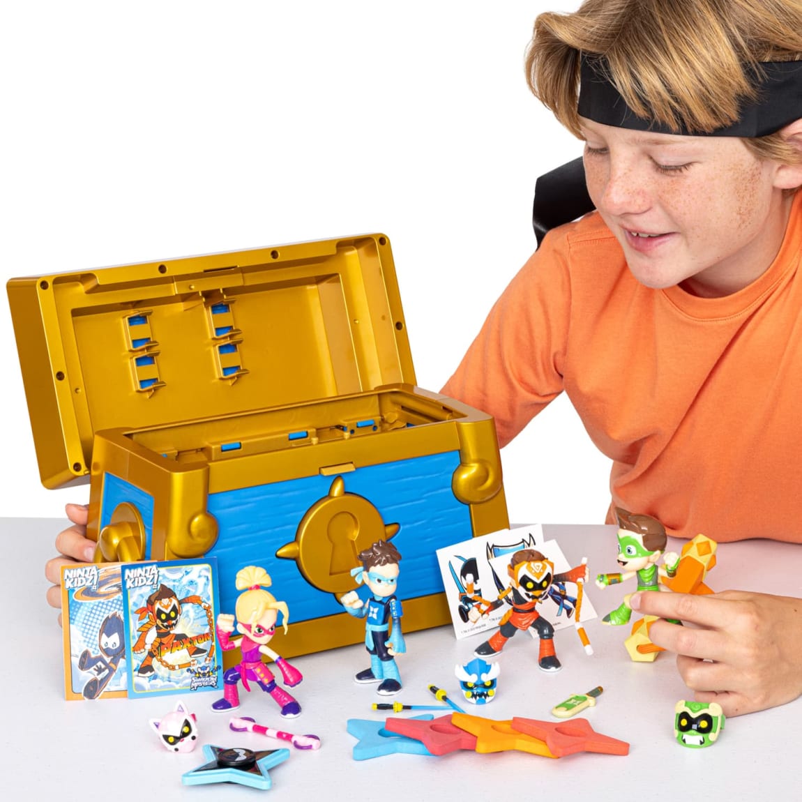 Action-packed unboxing toy for young ninja fans