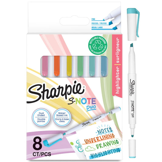 Sharpie S-Note Duo Highlighter Markers 8 Pack