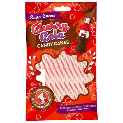 Soda Candy Canes 8pk cherry cola festive fizzy sweets for Christmas celebrations