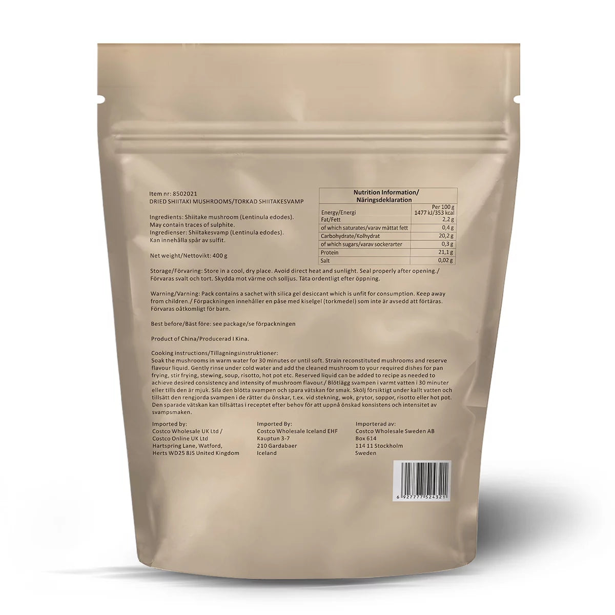 Premium umami rich dried mushroom cooking ingredient