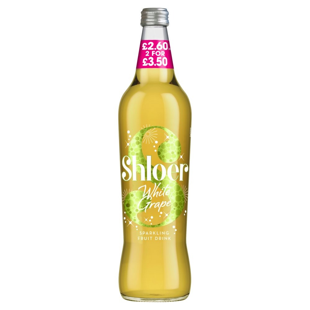 Pack of 6 white grape fizzy drinks – light and fruity flavour
