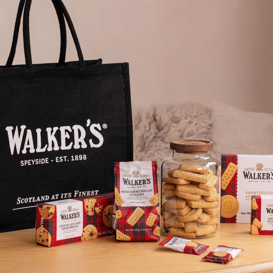 Assorted shortbread flavours including chocolate chip and Scottie Dog