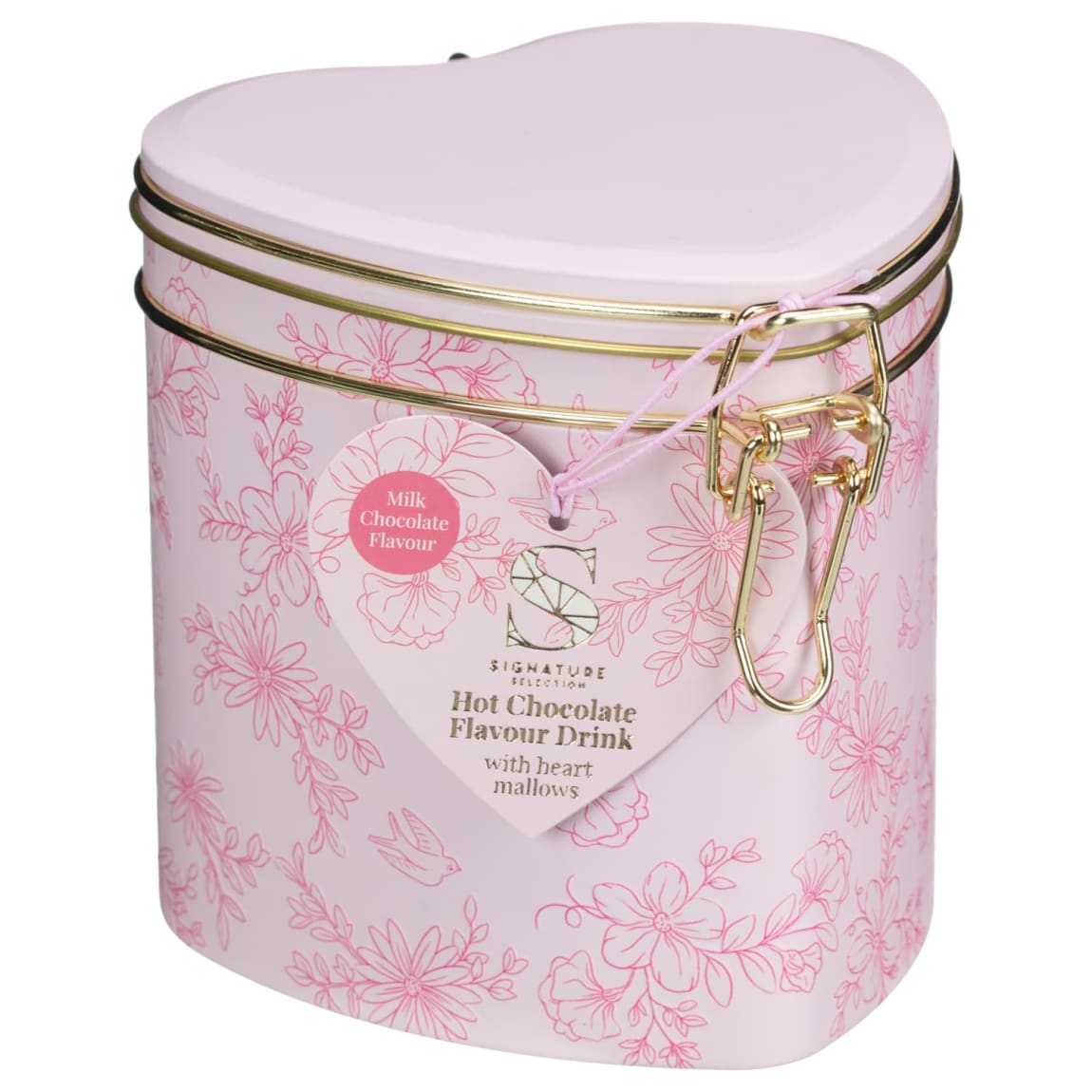 Signature Selection Hot Chocolate in Heart Tin milk chocolate flavour
