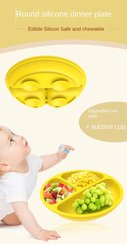 Cartoon face silicone bowl for everyday feeding