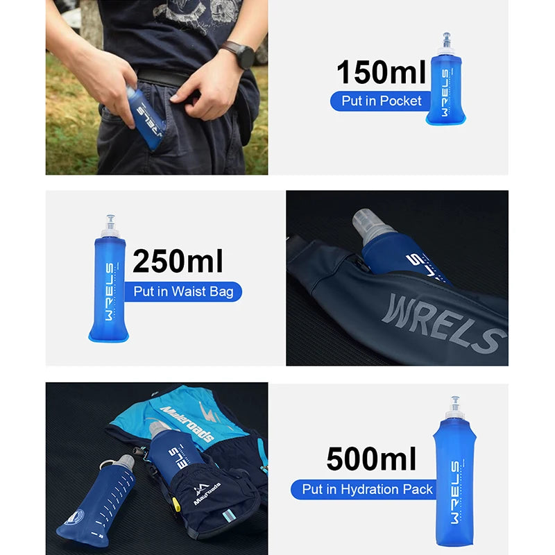 Reusable silicone sports bottle