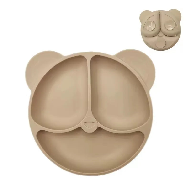 Silicone weaning plate suitable for toddler feeding