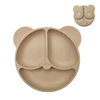 Silicone weaning plate suitable for toddler feeding