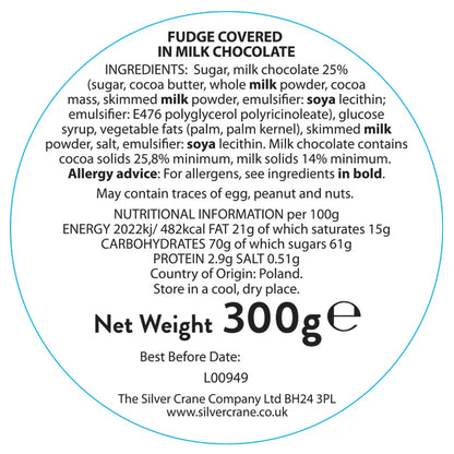 Decorative nutcracker tin filled with sweet chocolate fudge