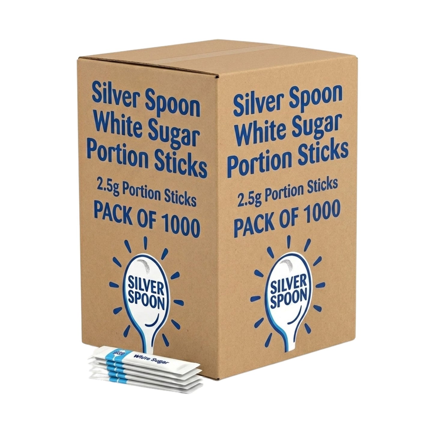 Silver Spoon white sugar portion sticks 2.5g box of 1000