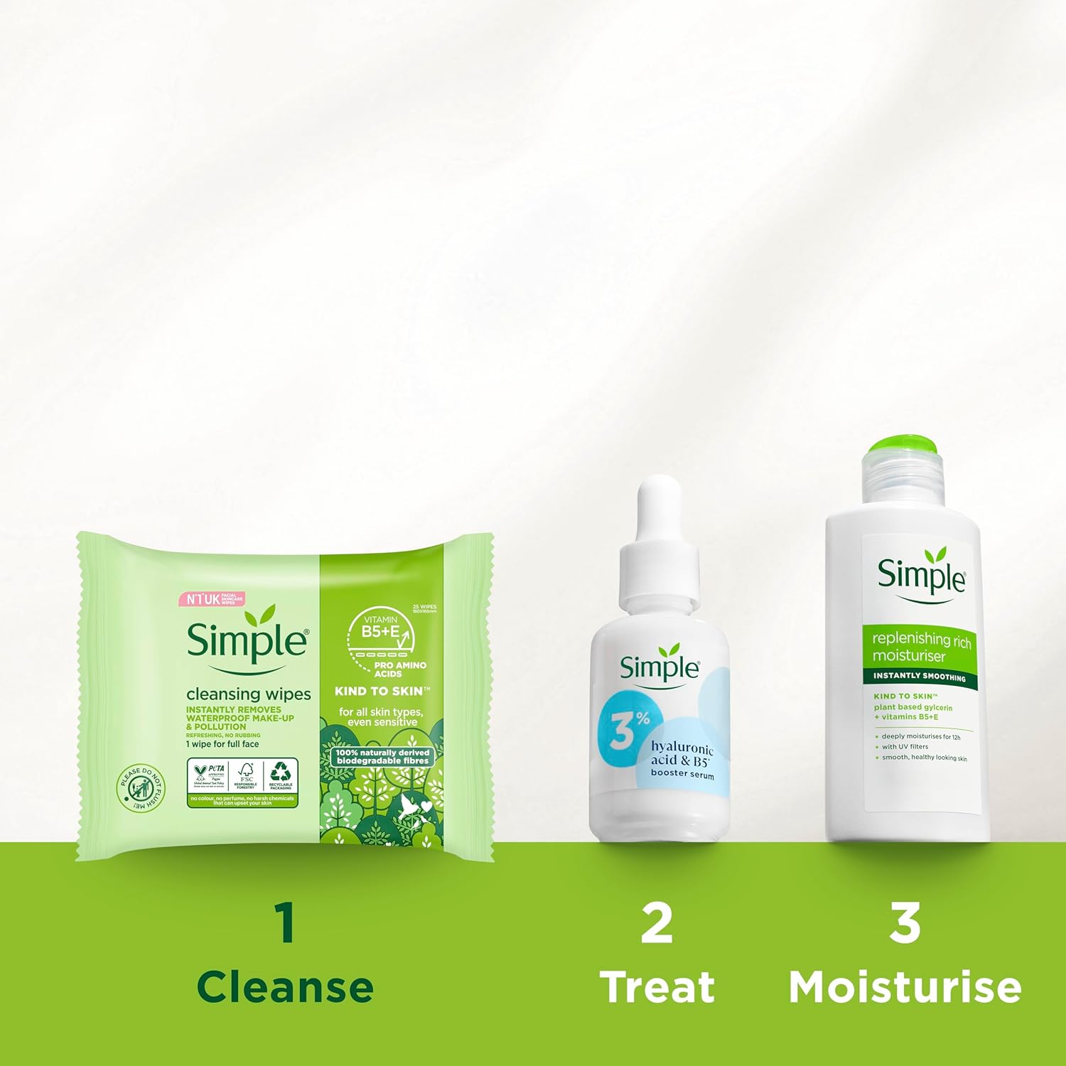 Simple Kind to Skin Makeup Removal Wipes Packaged Set