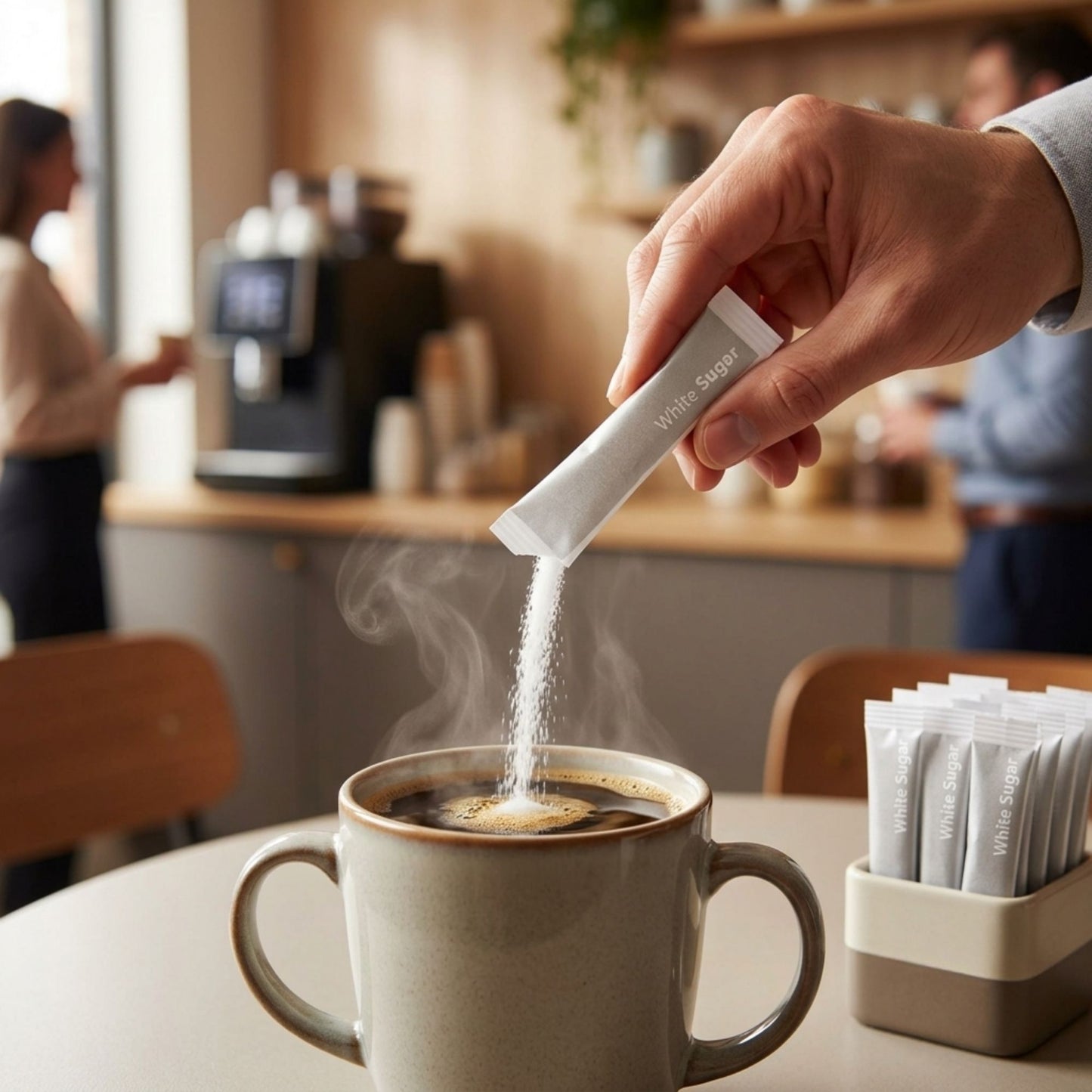 Single-serve sugar sticks for tea and coffee service
