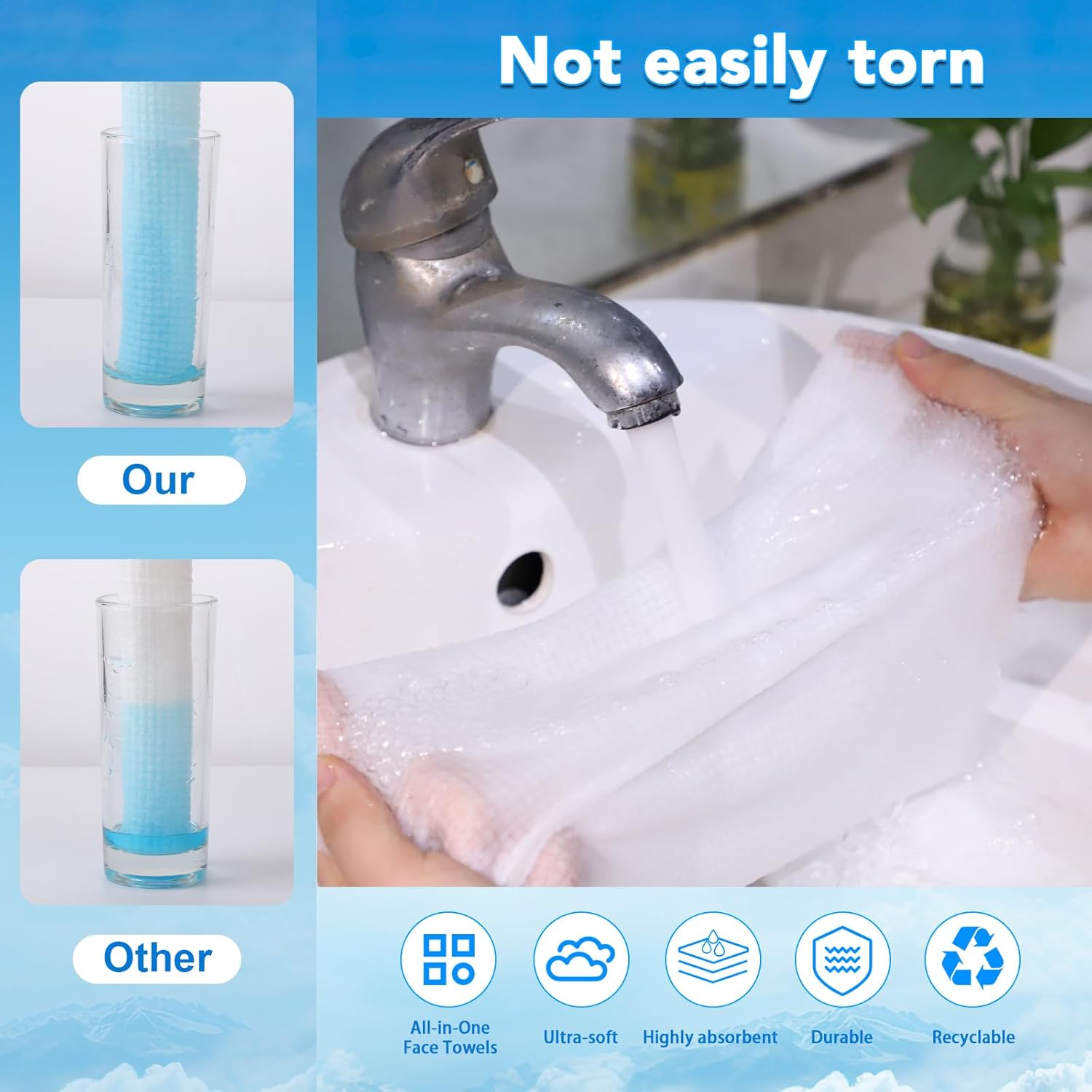 Travel friendly disposable face cloth set