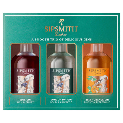 Sipsmith London Mini Trio of Gins Gift Set 3x5cl bottles