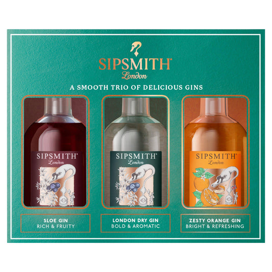 Sipsmith London Mini Trio of Gins Gift Set 3x5cl bottles