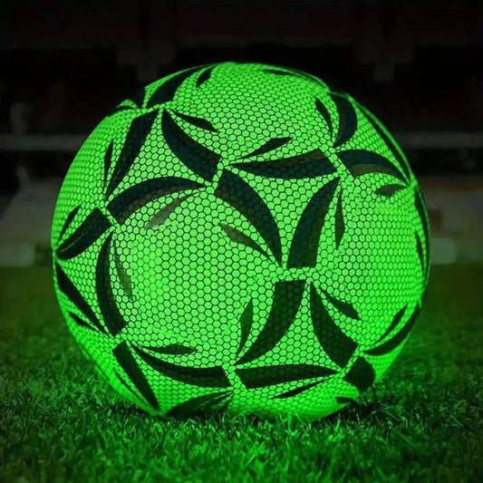 Size 5 glowing soccer ball for night football games
