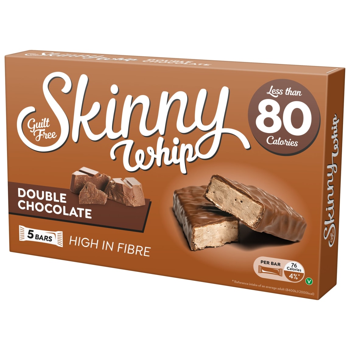 Skinny Whip Double Chocolate Snack Bars 5pk low calorie treat