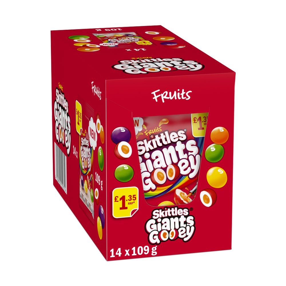Skittles Giants Gooey chewy fruit sweets 14 pack bulk