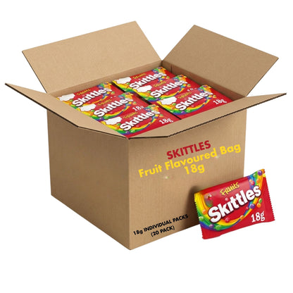 Skittles Vegan Chewy Sweets 18g bulk packs fruit flavoured candy