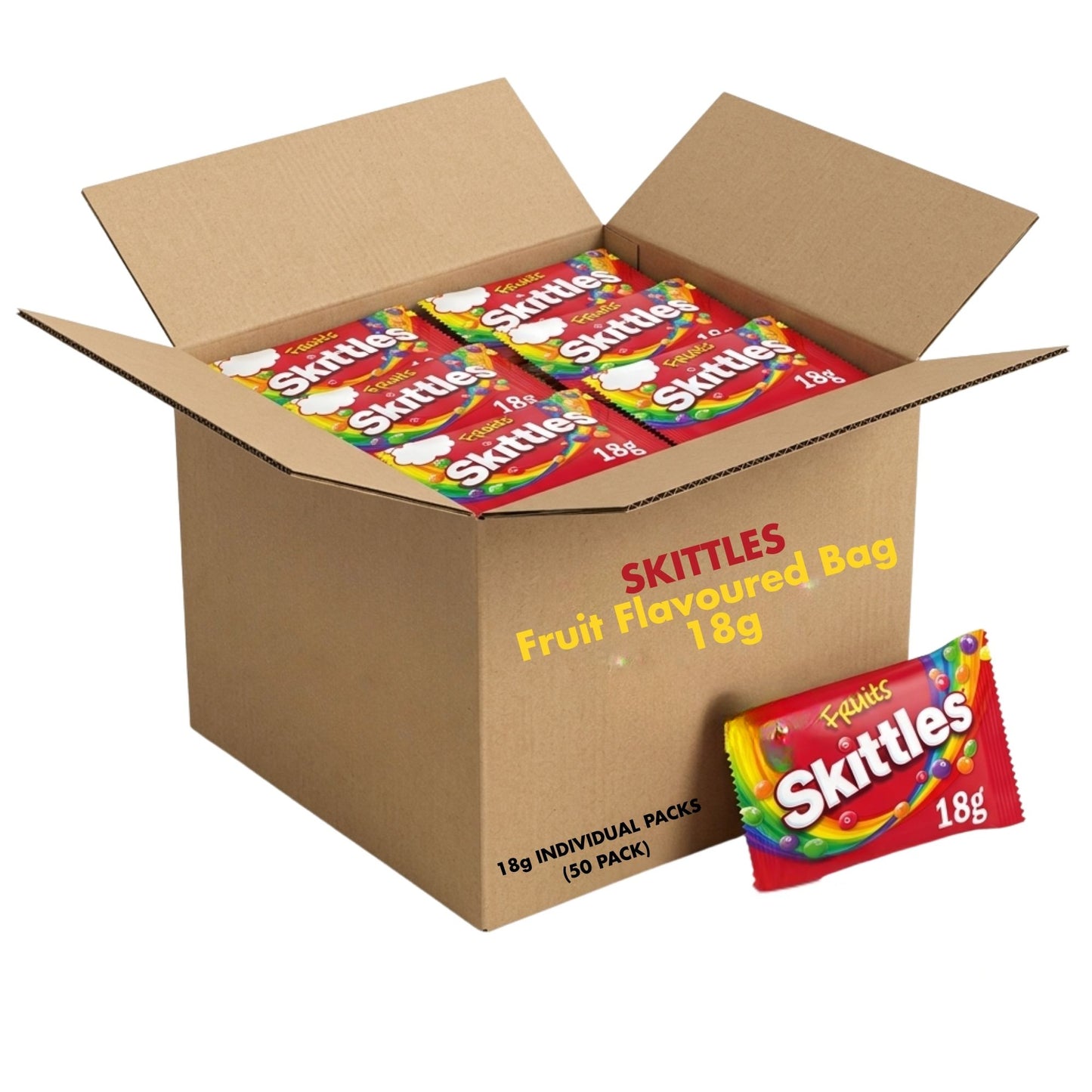 Convenient on-the-go Skittles snack packs