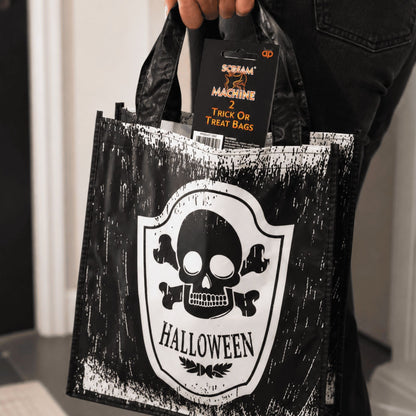 Halloween skull treat bags for collecting sweets