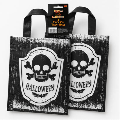 Skull Trick or Treat Bags 2 Pack for Halloween