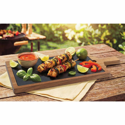 Acacia wood cheese board with comfortable handle