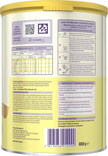 newborn stage one powder baby formula sma