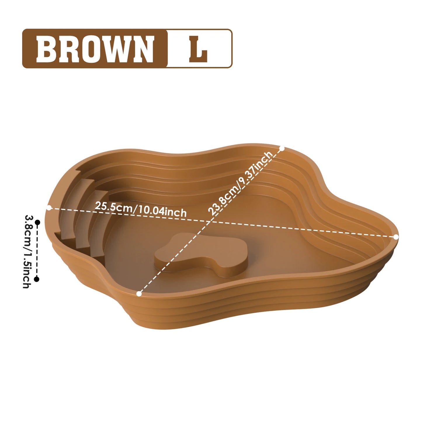 Easy clean turtle bath and feeding dish