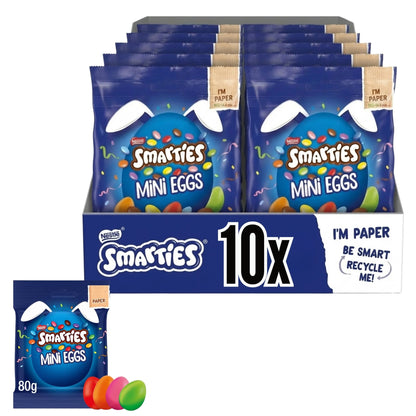 Smarties Milk Chocolate Mini Eggs Bulk Sharing Bag 80g