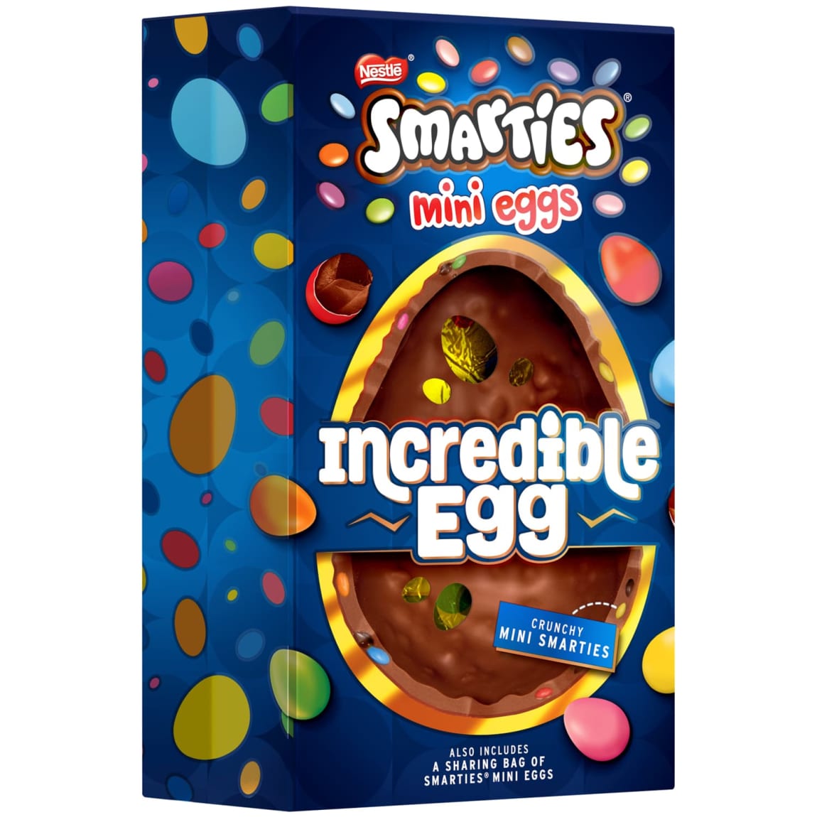 Smarties Mini Eggs Incredible Easter Egg 380g with milk chocolate