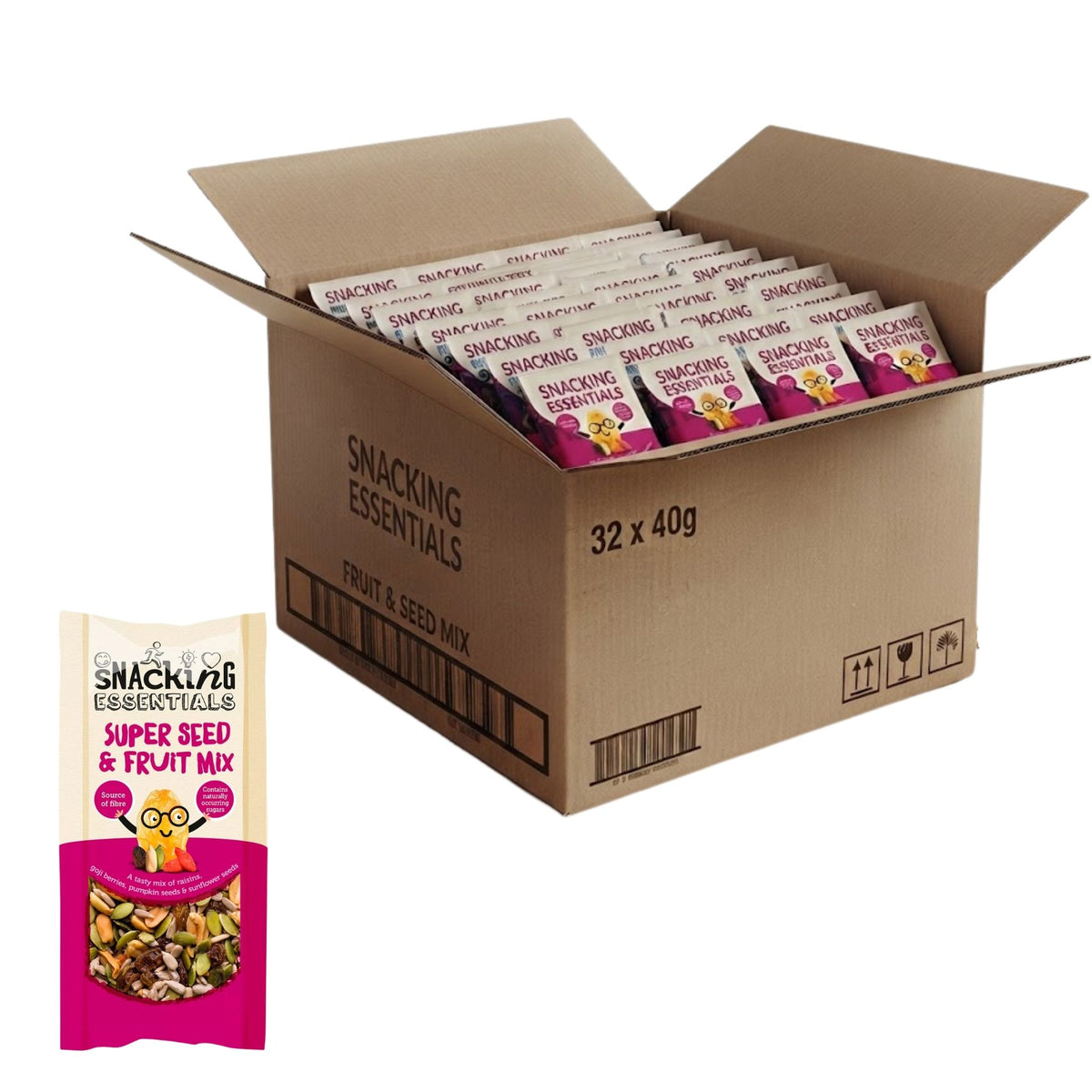 Snacking Essentials Fruit and Seed Mix 32 x 40g